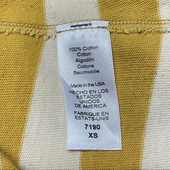 Michael Stars Yellow White Striped Midi Length Dress Size XS - Picture 10 of 10